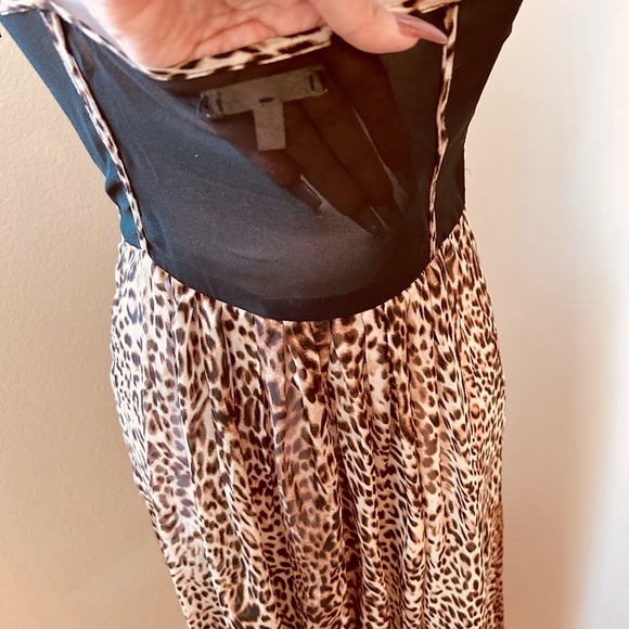 Anthropologie Under Skies Leopard Babydoll mesh Dress Size Small - Picture 7 of 8
